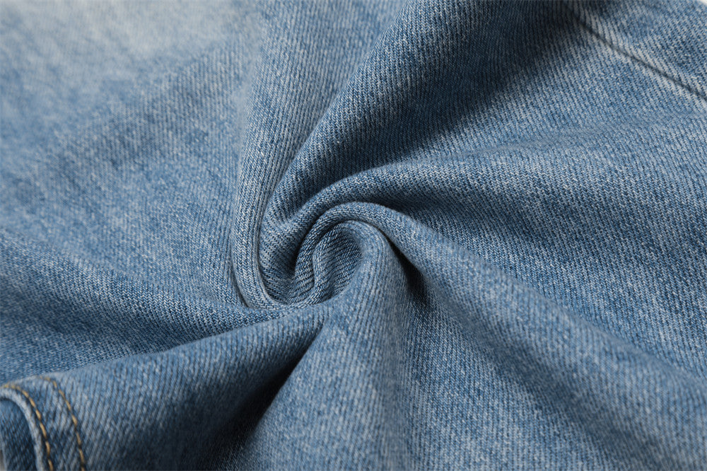 Custom Vintage Light Wash Wide-Leg Jeans | Low MOQ