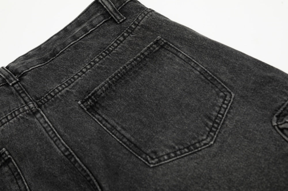 Heavy Wash Wide-Leg Cargo Denim | Low MOQ