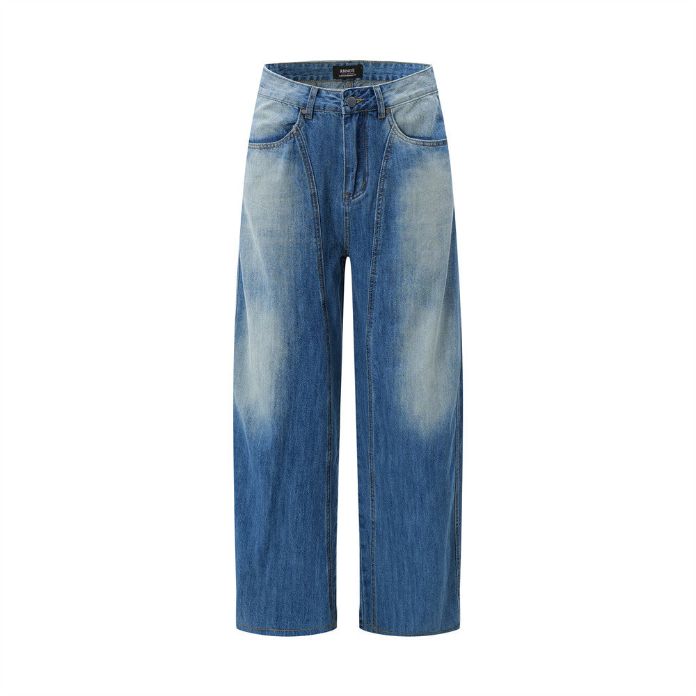 Heavy Paint Splatter Wide-Leg Jeans | Low MOQ