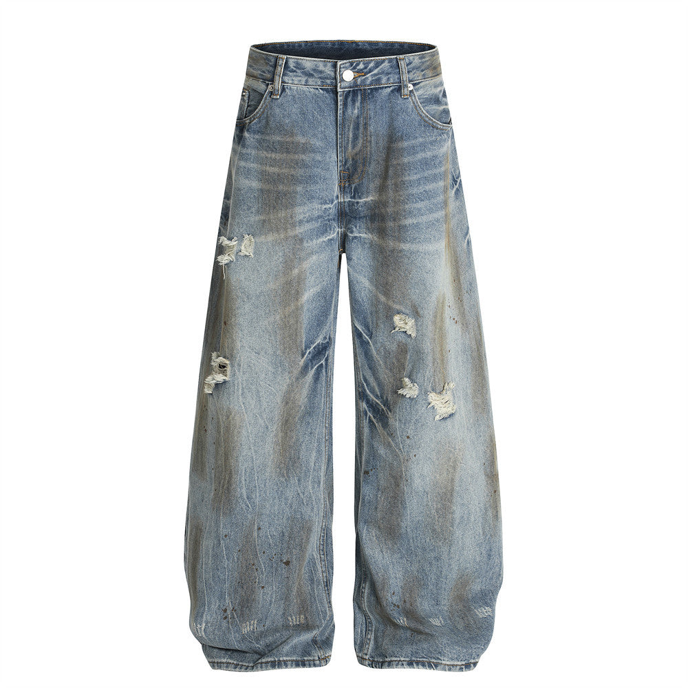 Premium Raw Selvedge Wide-Leg Jeans  |Low MOQ