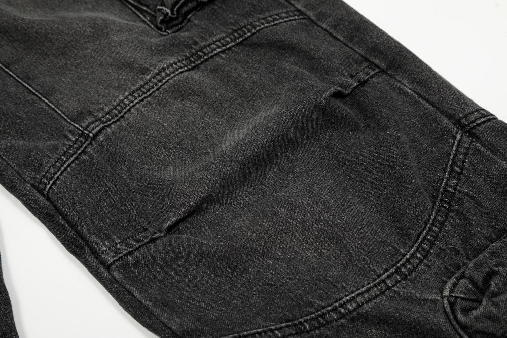 Heavy Wash Wide-Leg Cargo Denim | Low MOQ