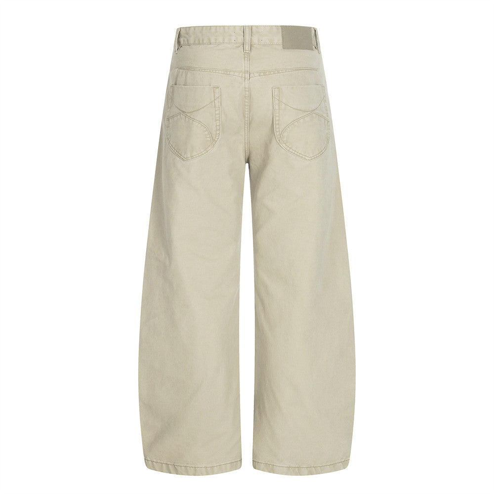 Relaxed Fit Wide-Leg Canvas Pants |Low MOQ