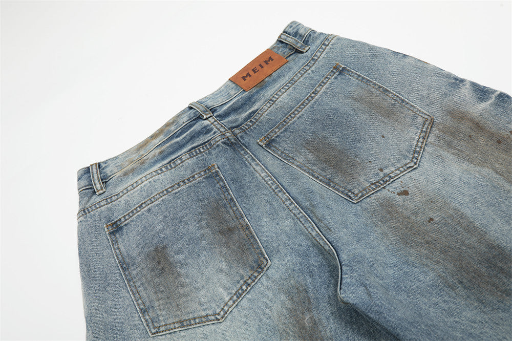 Premium Raw Selvedge Wide-Leg Jeans  |Low MOQ
