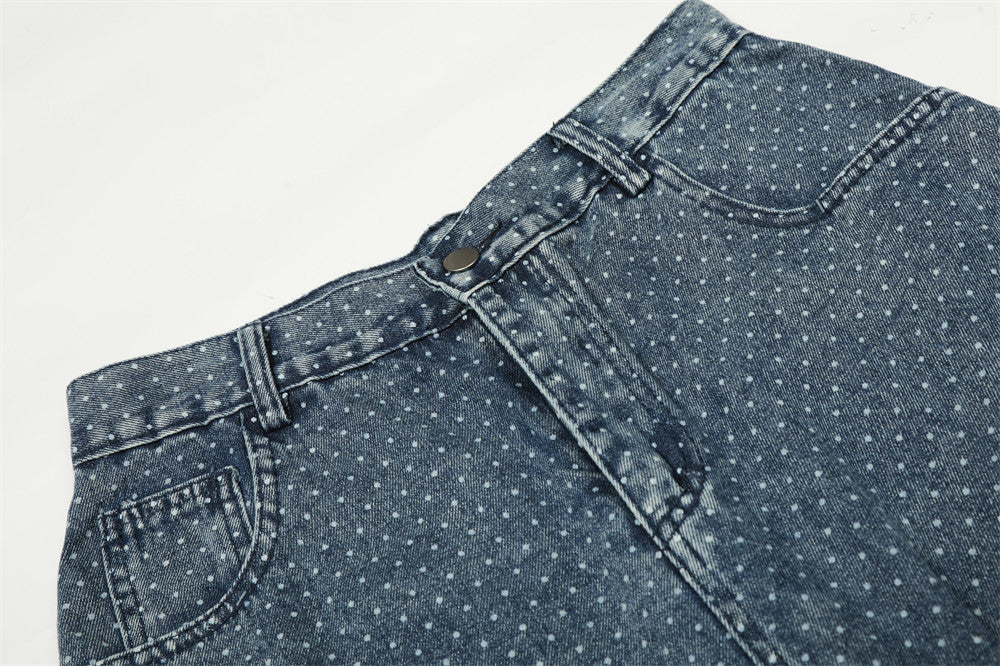 Premium Deep Indigo Wide-Leg Jeans |Low MOQ