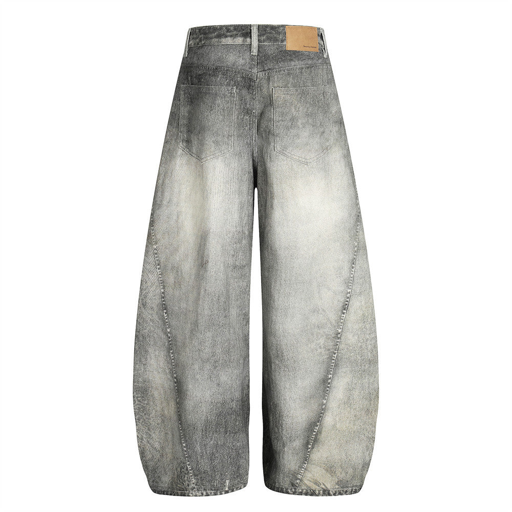 Custom Acid Wash Balloon Denim Jeans | Low MOQ