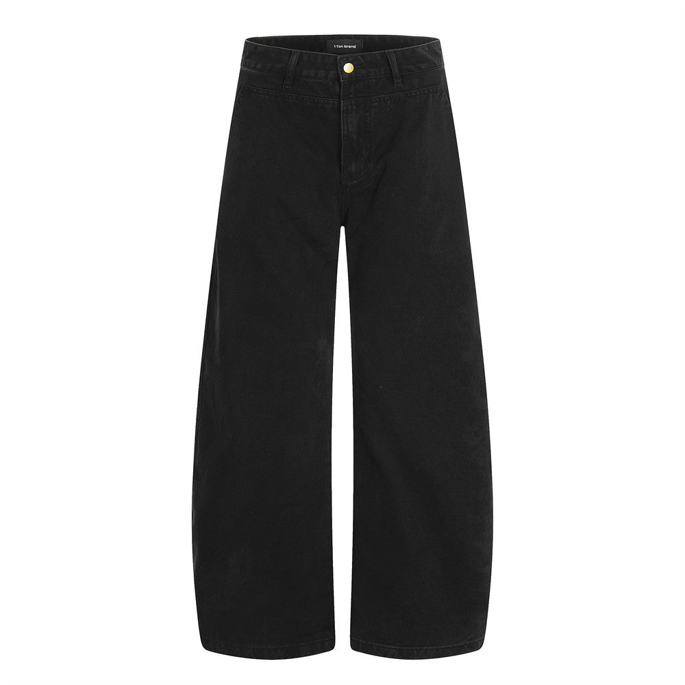 Relaxed Fit Wide-Leg Canvas Pants |Low MOQ