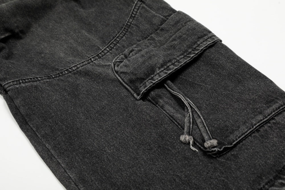 Heavy Wash Wide-Leg Cargo Denim | Low MOQ