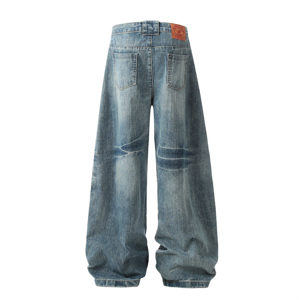 Asymmetrical Waist Denim Pants Relaxed Fit |Low MOQ