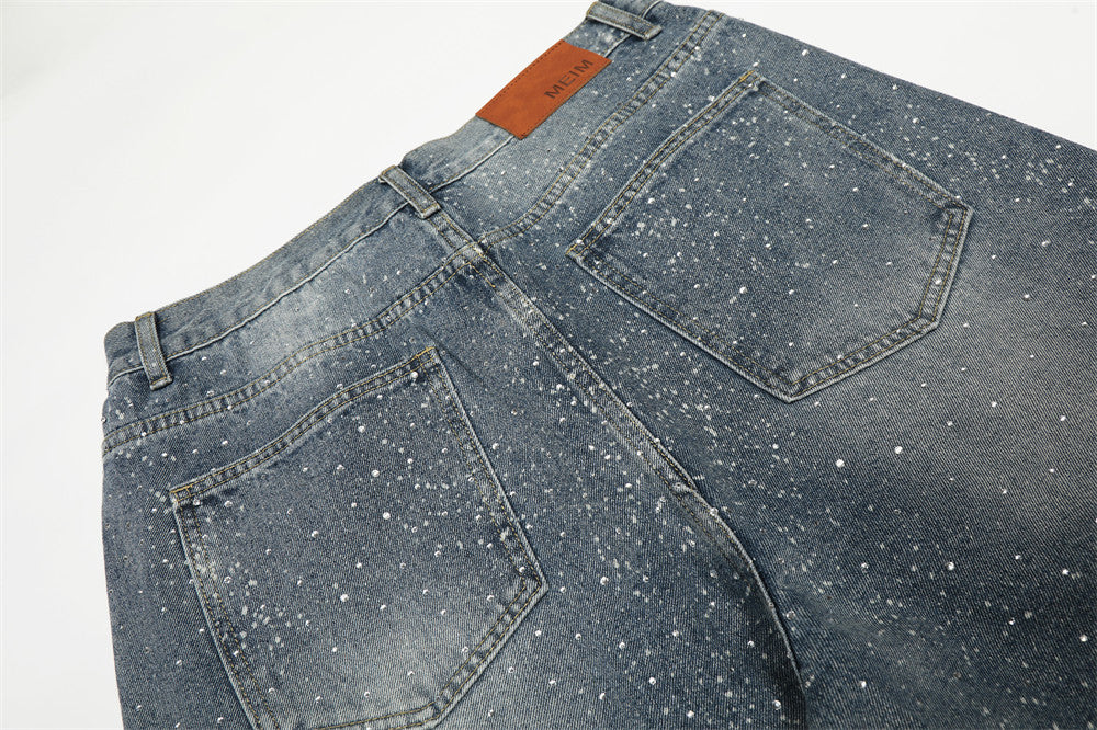 Custom Rhinestone Wide-Leg Denim | Low MOQ