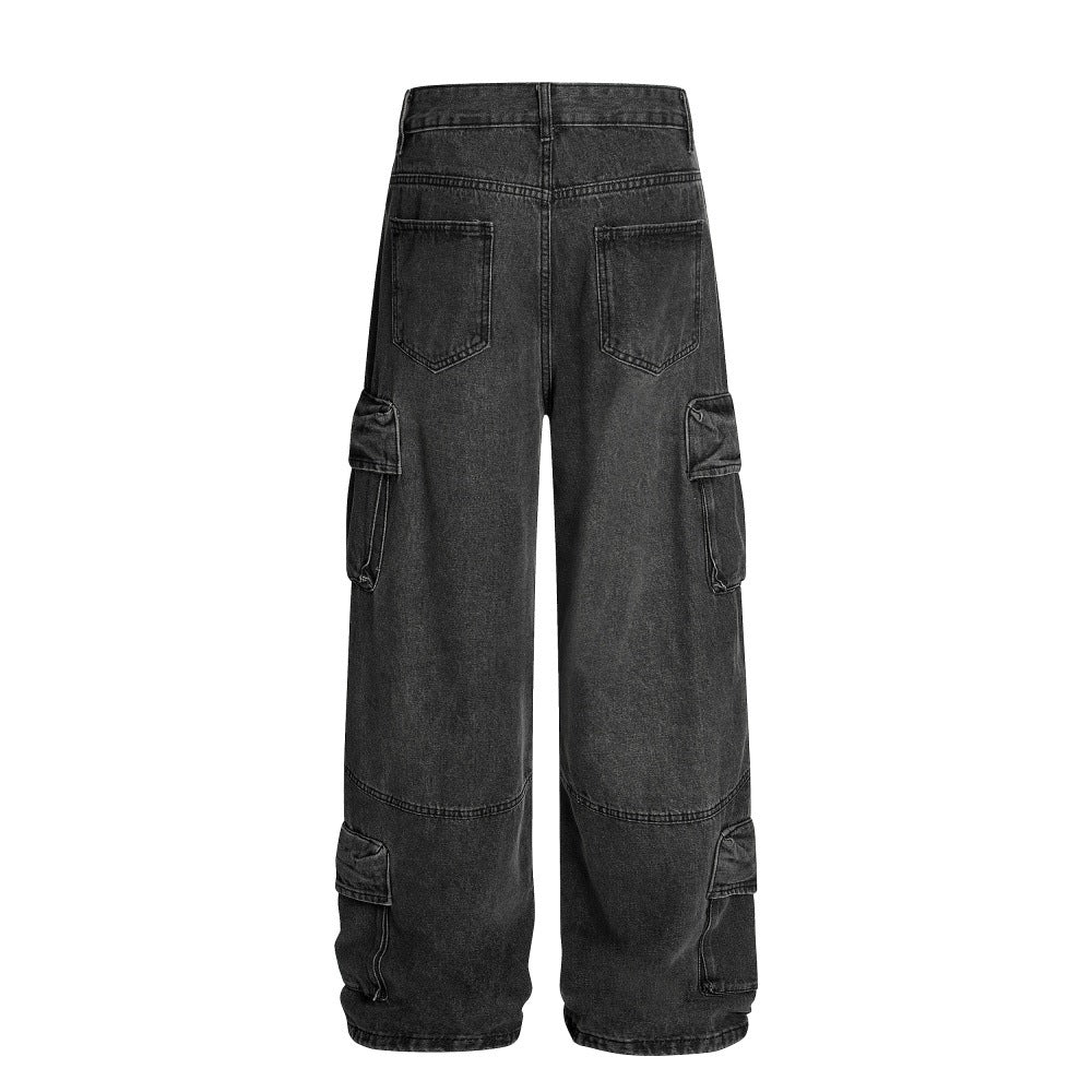 Heavy Wash Wide-Leg Cargo Denim | Low MOQ