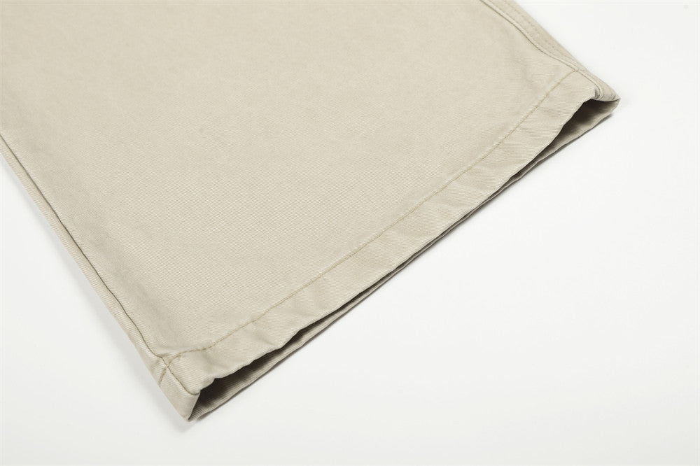 Relaxed Fit Wide-Leg Canvas Pants |Low MOQ