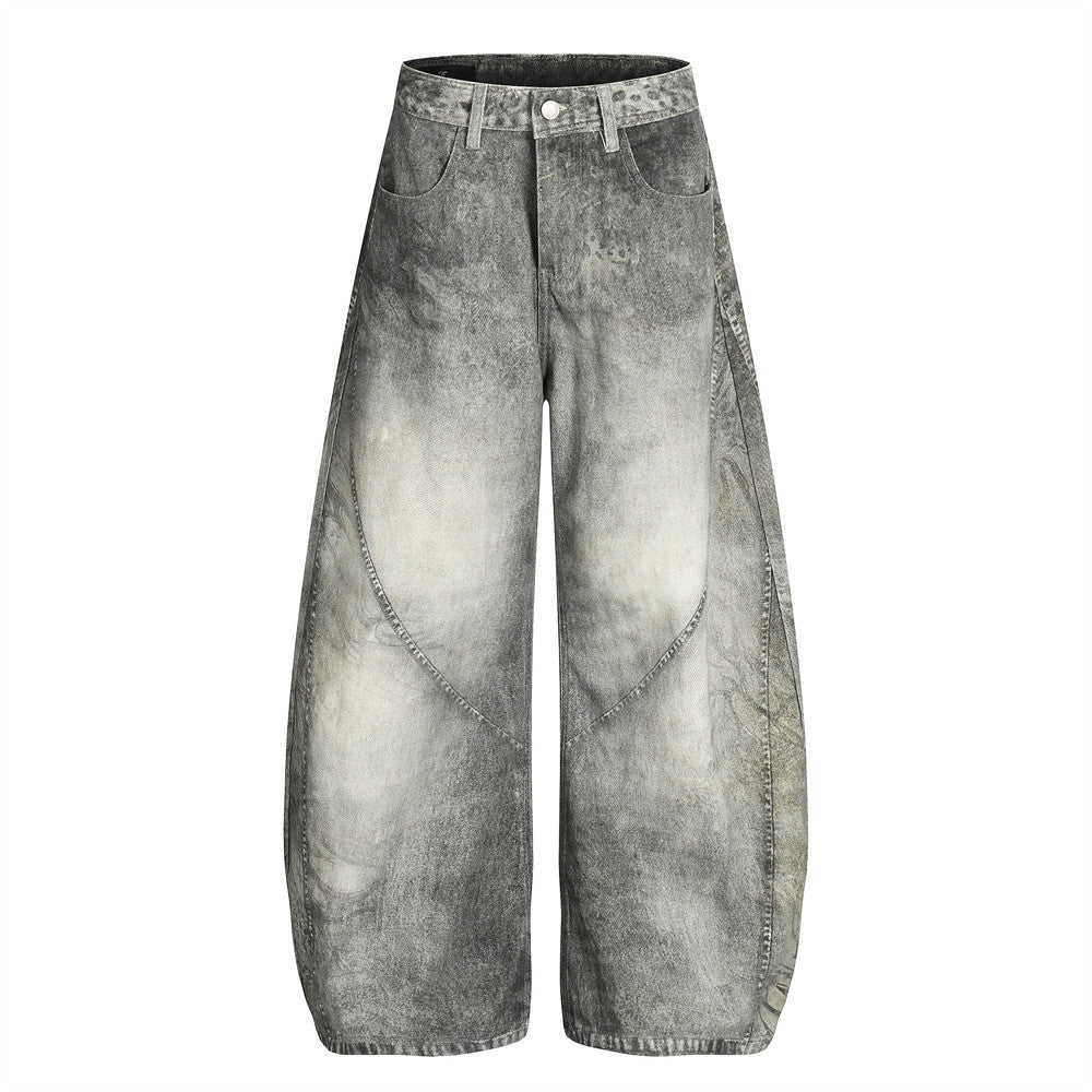 Custom Acid Wash Balloon Denim Jeans | Low MOQ