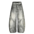 Custom Acid Wash Balloon Denim Jeans | Low MOQ