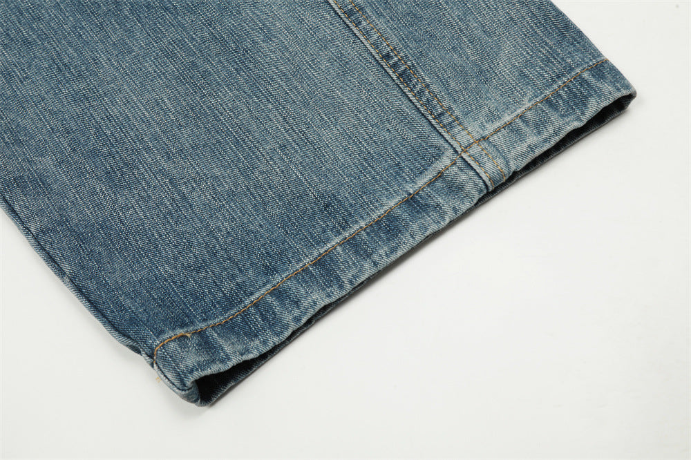 Asymmetrical Waist Denim Pants Relaxed Fit |Low MOQ