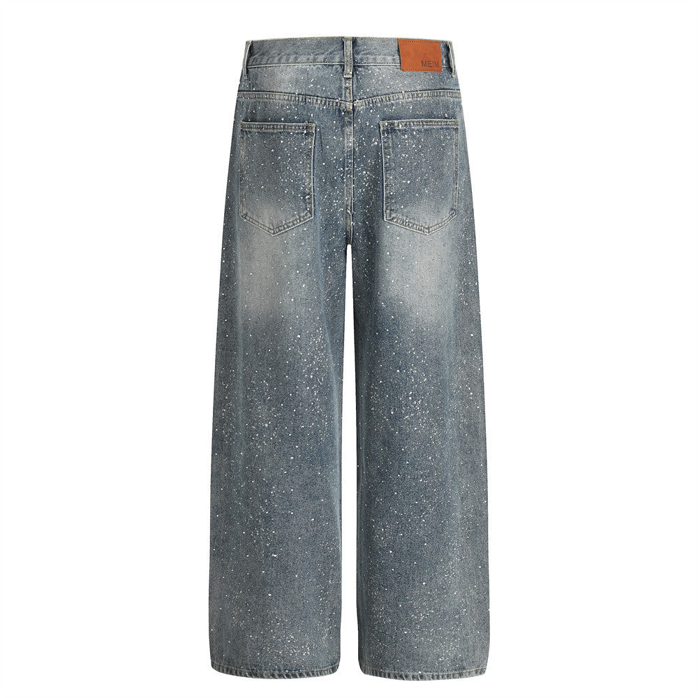 Custom Rhinestone Wide-Leg Denim | Low MOQ
