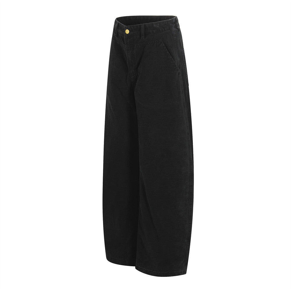 Relaxed Fit Wide-Leg Canvas Pants |Low MOQ
