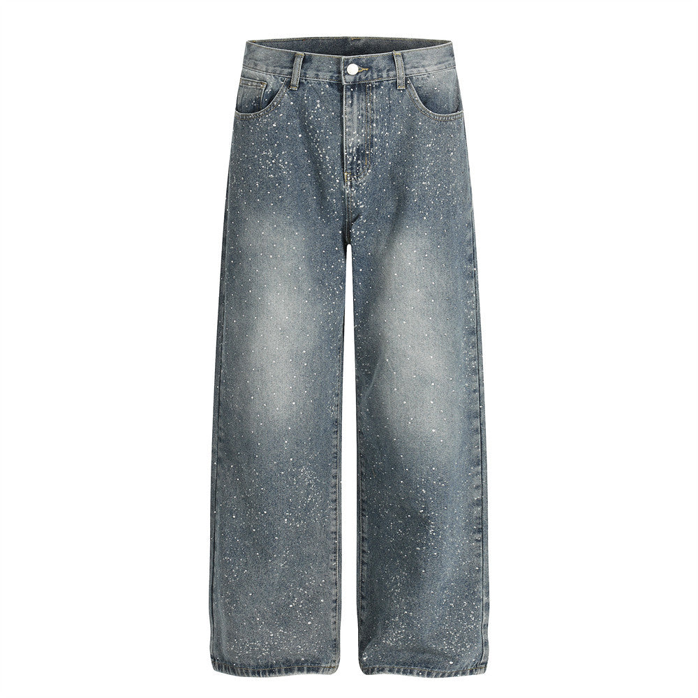 Custom Rhinestone Wide-Leg Denim | Low MOQ