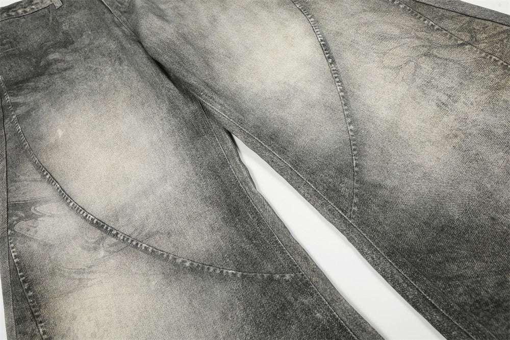 Custom Acid Wash Balloon Denim Jeans | Low MOQ