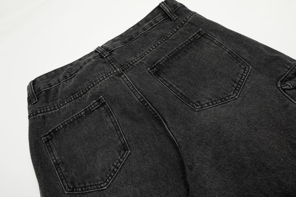 Heavy Wash Wide-Leg Cargo Denim | Low MOQ
