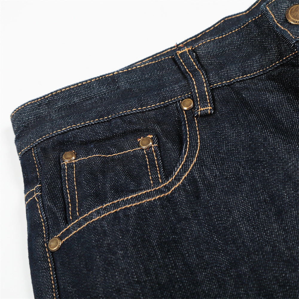 Custom Raw Denim Wide-Leg Jeans| Low MOQ