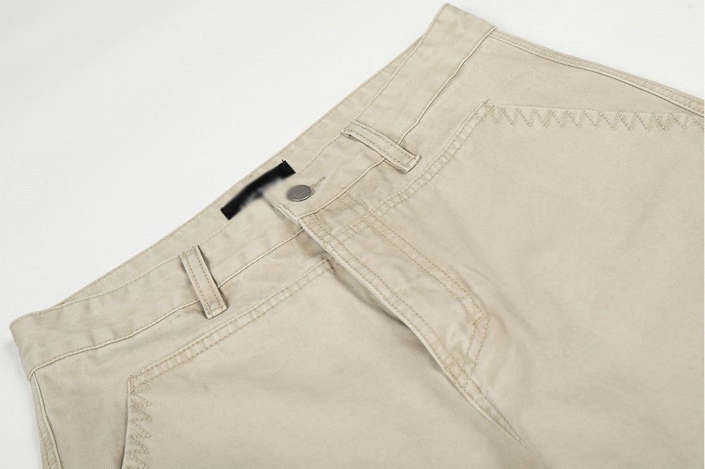 Relaxed Fit Wide-Leg Canvas Pants |Low MOQ