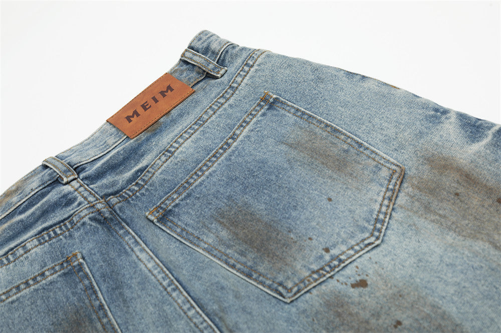 Premium Raw Selvedge Wide-Leg Jeans  |Low MOQ