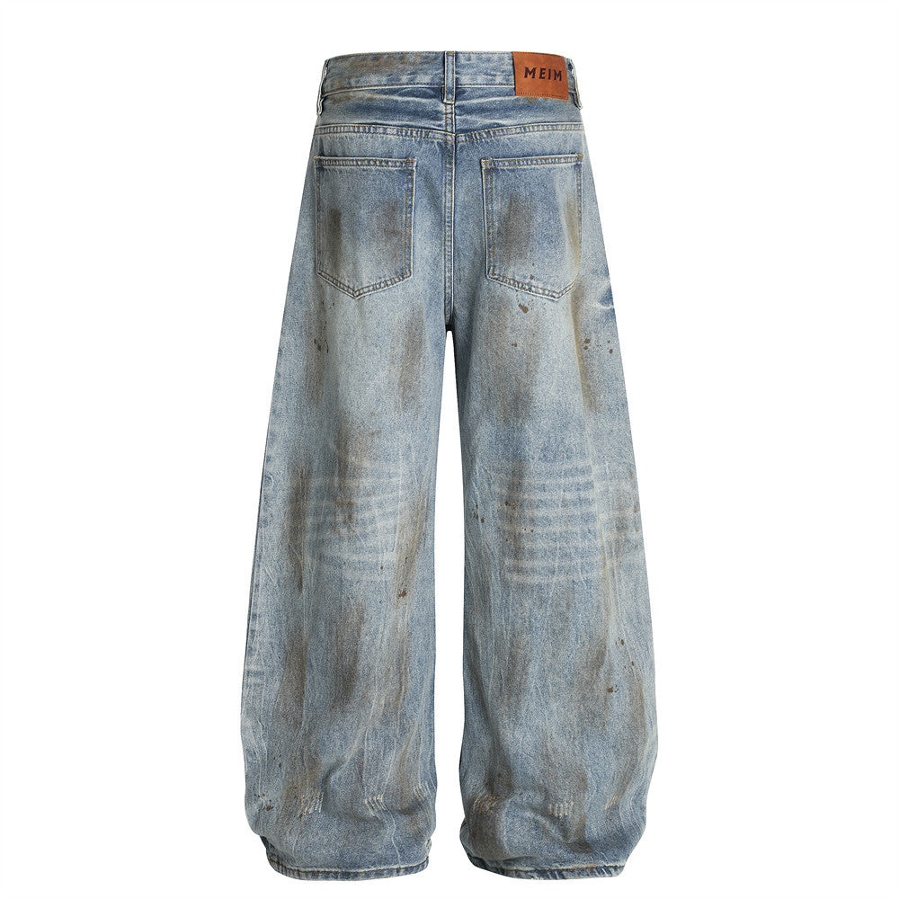 Premium Raw Selvedge Wide-Leg Jeans  |Low MOQ