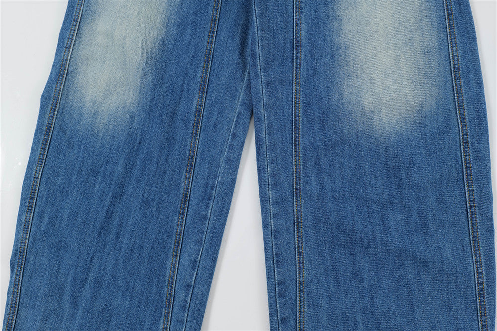 Heavy Paint Splatter Wide-Leg Jeans | Low MOQ