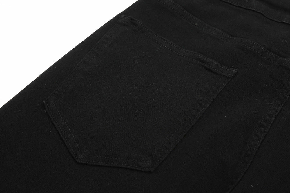 Customizable High-Waisted Black Flare Jeans | Low MOQ