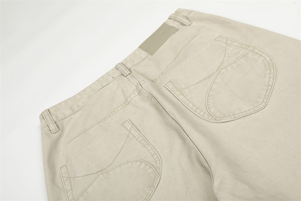 Relaxed Fit Wide-Leg Canvas Pants |Low MOQ
