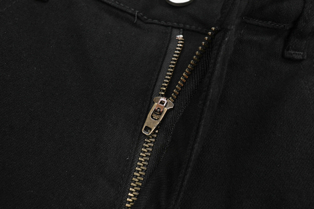 Customizable High-Waisted Black Flare Jeans | Low MOQ