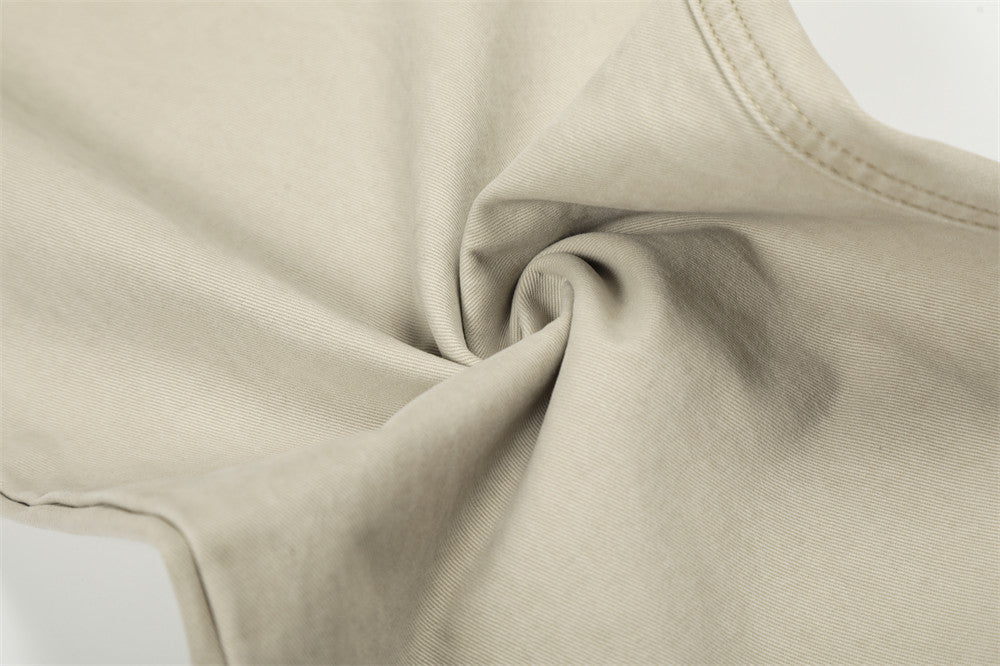 Relaxed Fit Wide-Leg Canvas Pants |Low MOQ
