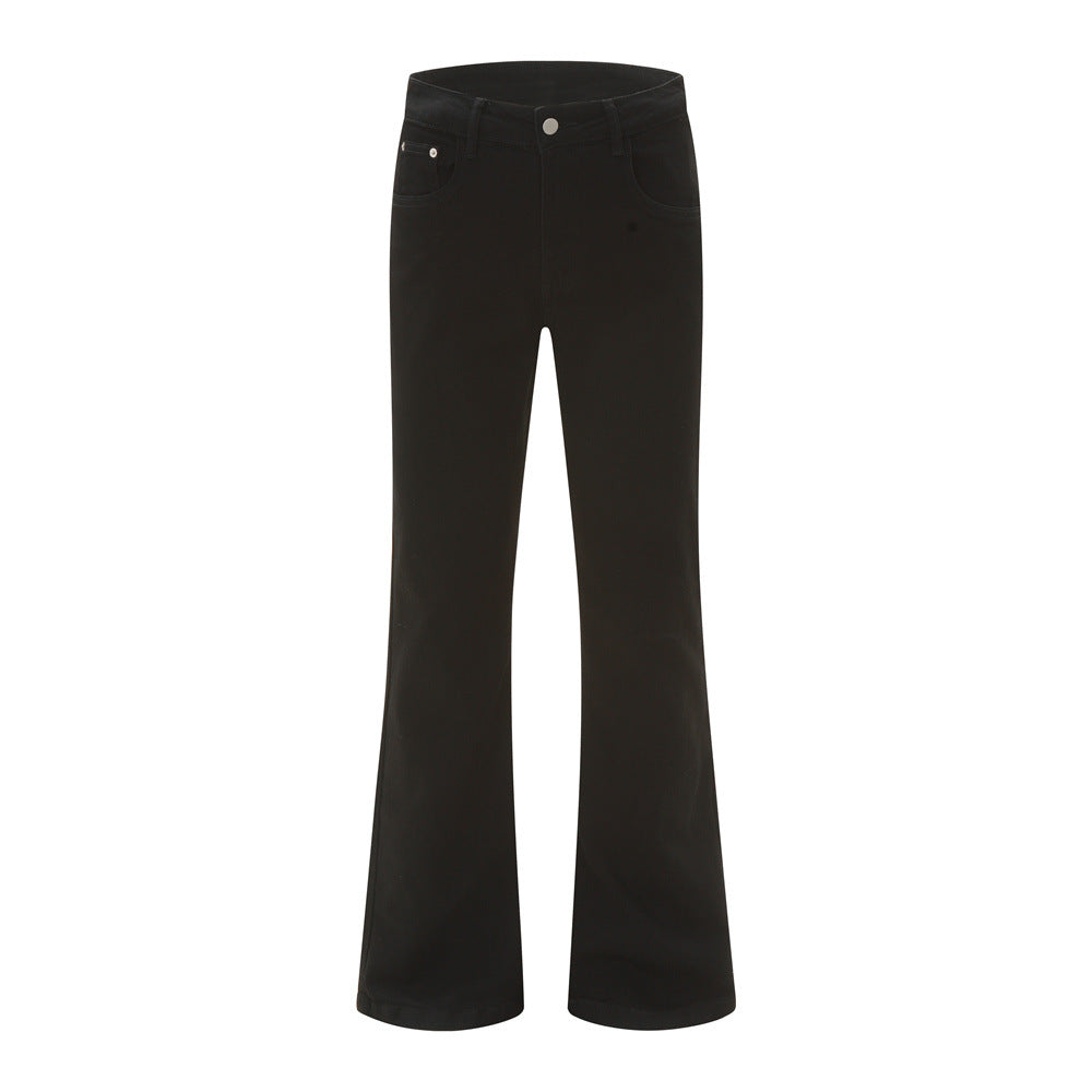 Customizable High-Waisted Black Flare Jeans | Low MOQ