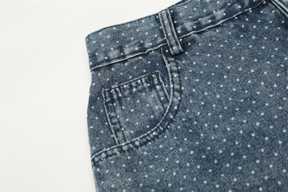 Premium Deep Indigo Wide-Leg Jeans |Low MOQ
